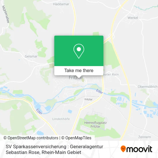 Карта SV Sparkassenversicherung : Generalagentur Sebastian Rose