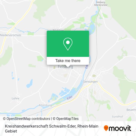 Карта Kreishandwerkerschaft Schwalm-Eder