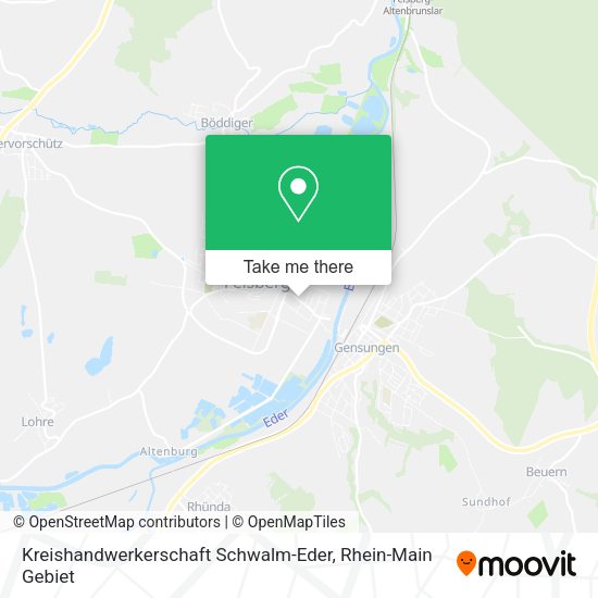 Карта Kreishandwerkerschaft Schwalm-Eder