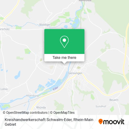 Карта Kreishandwerkerschaft Schwalm-Eder