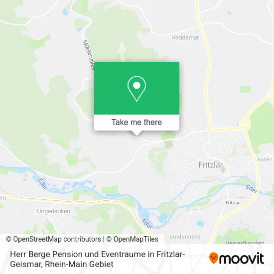 Карта Herr Berge Pension und Eventraume in Fritzlar-Geismar