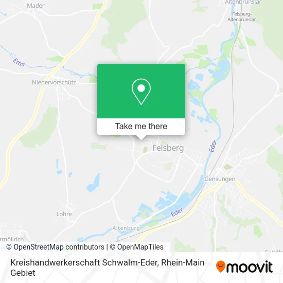 Карта Kreishandwerkerschaft Schwalm-Eder