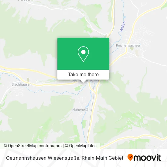 Карта Oetmannshausen Wiesenstraße