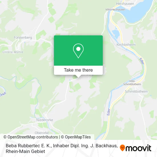 Карта Beba Rubbertec E. K., Inhaber Dipl. Ing. J. Backhaus