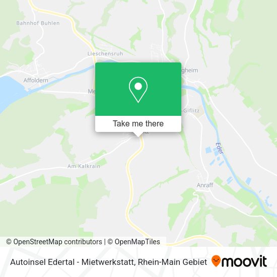 Карта Autoinsel Edertal - Mietwerkstatt