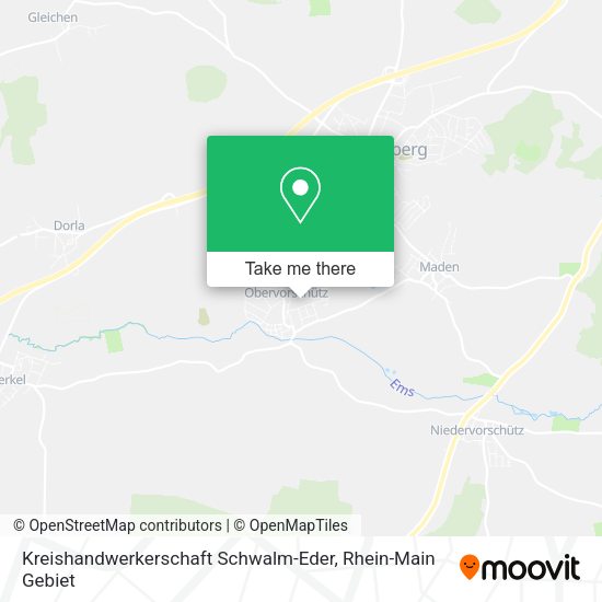 Карта Kreishandwerkerschaft Schwalm-Eder