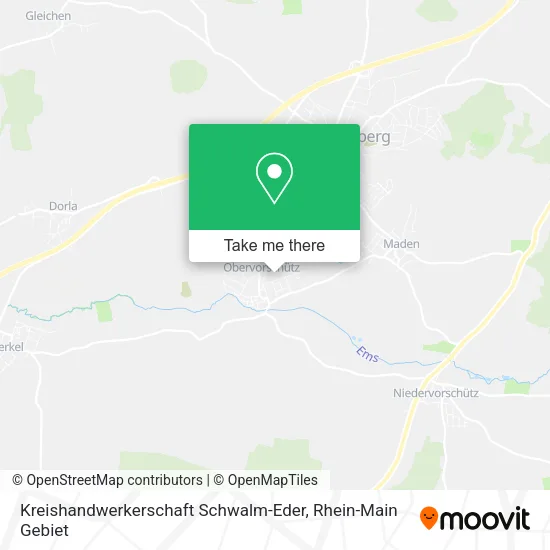 Карта Kreishandwerkerschaft Schwalm-Eder