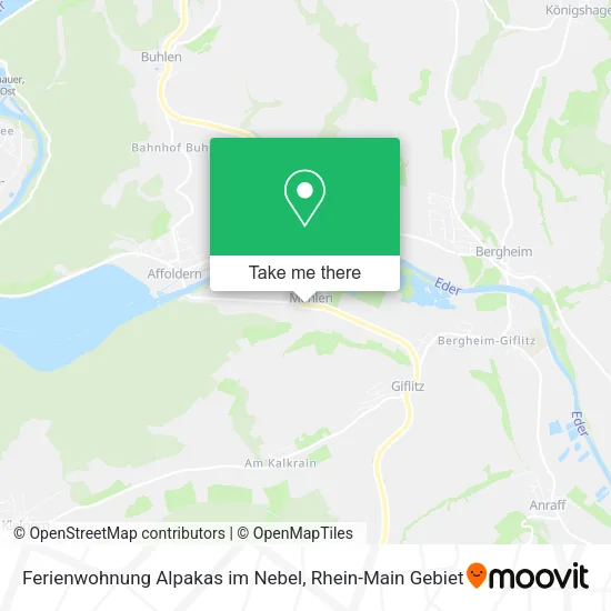Карта Ferienwohnung Alpakas im Nebel