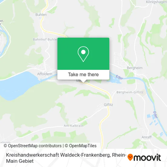 Карта Kreishandwerkerschaft Waldeck-Frankenberg