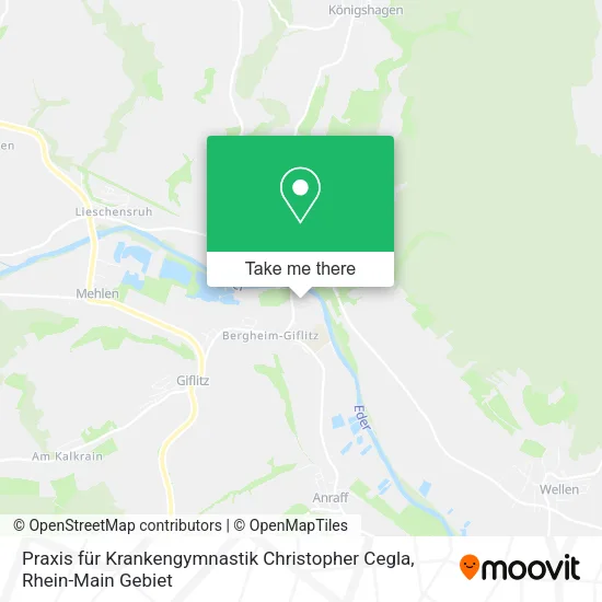 Карта Praxis für Krankengymnastik Christopher Cegla