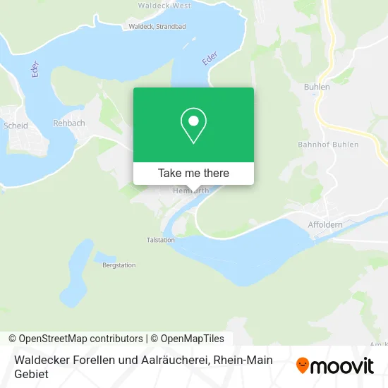 Карта Waldecker Forellen und Aalräucherei