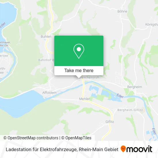 Карта Ladestation für Elektrofahrzeuge