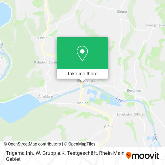 Карта Trigema Inh. W. Grupp e.K. Testgeschäft