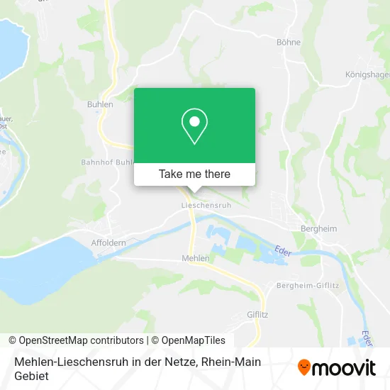 Карта Mehlen-Lieschensruh in der Netze