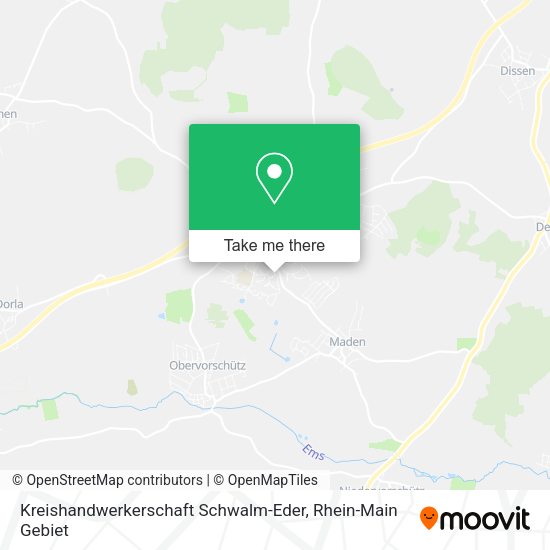 Карта Kreishandwerkerschaft Schwalm-Eder