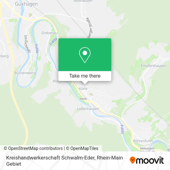 Карта Kreishandwerkerschaft Schwalm-Eder