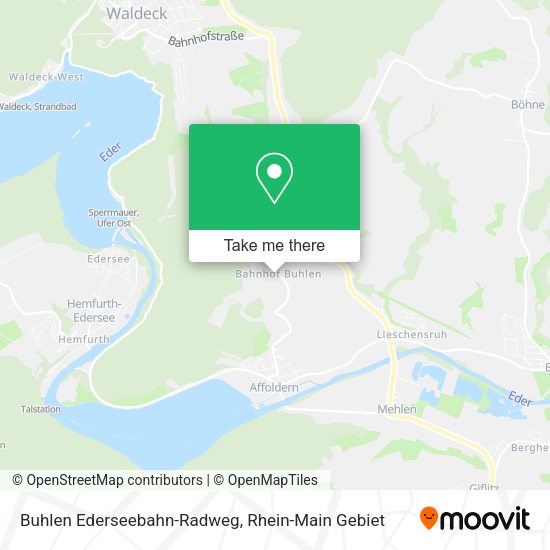 Карта Buhlen Ederseebahn-Radweg