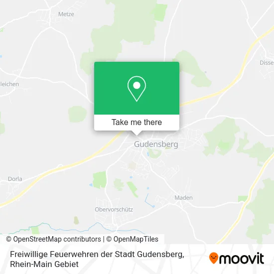 Карта Freiwillige Feuerwehren der Stadt Gudensberg