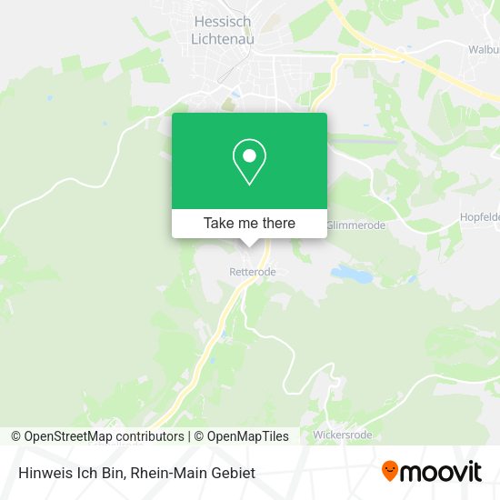 Карта Hinweis Ich Bin