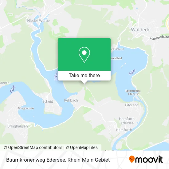Карта Baumkronenweg Edersee