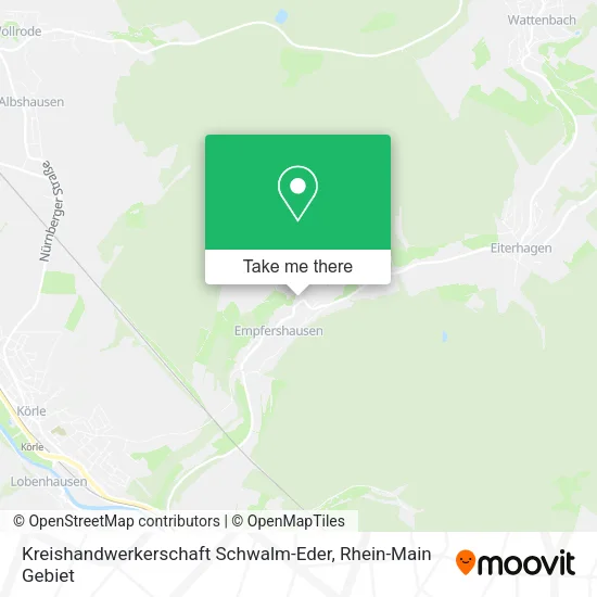 Карта Kreishandwerkerschaft Schwalm-Eder