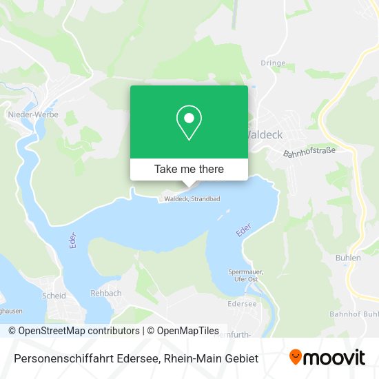 Карта Personenschiffahrt Edersee