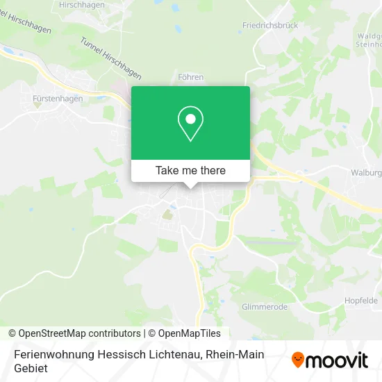 Карта Ferienwohnung Hessisch Lichtenau
