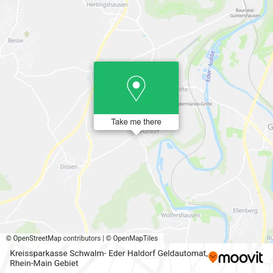 Карта Kreissparkasse Schwalm- Eder Haldorf Geldautomat