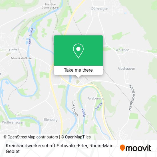 Карта Kreishandwerkerschaft Schwalm-Eder