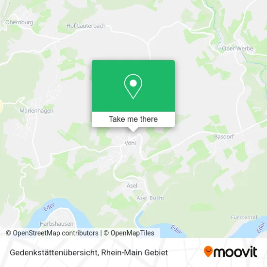 Карта Gedenkstättenübersicht