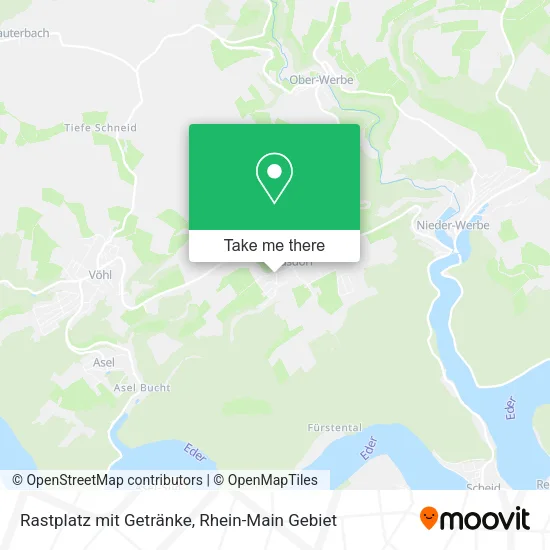 Карта Rastplatz mit Getränke