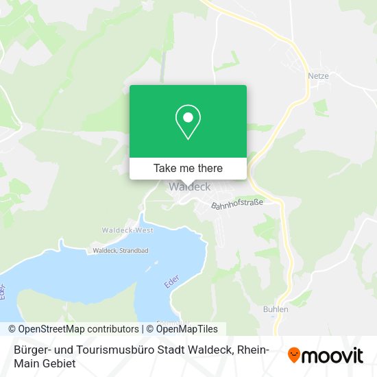 Карта Bürger- und Tourismusbüro Stadt Waldeck
