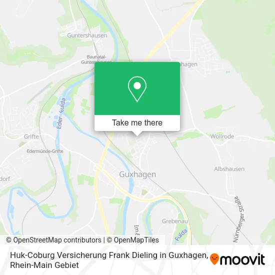 Карта Huk-Coburg Versicherung Frank Dieling in Guxhagen