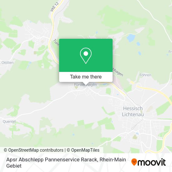 Карта Apsr Abschlepp Pannenservice Rarack