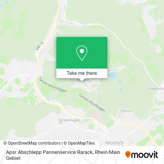 Карта Apsr Abschlepp Pannenservice Rarack