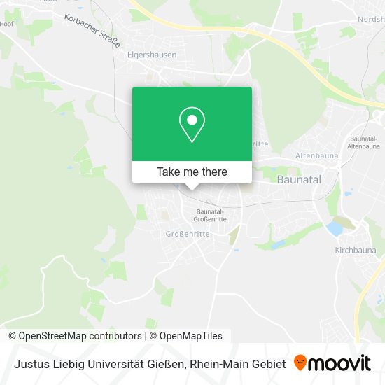 Карта Justus Liebig Universität Gießen