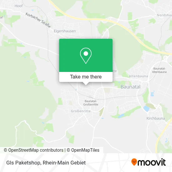 Gls Paketshop map