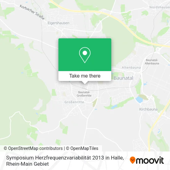 Карта Symposium Herzfrequenzvariabilität 2013 in Halle
