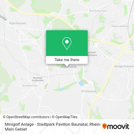 Карта Minigolf Anlage - Stadtpark Pavillon Baunatal