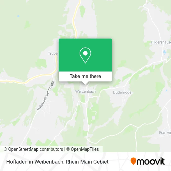 Карта Hofladen in Weibenbach