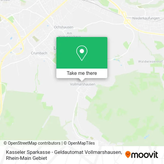 Карта Kasseler Sparkasse - Geldautomat Vollmarshausen