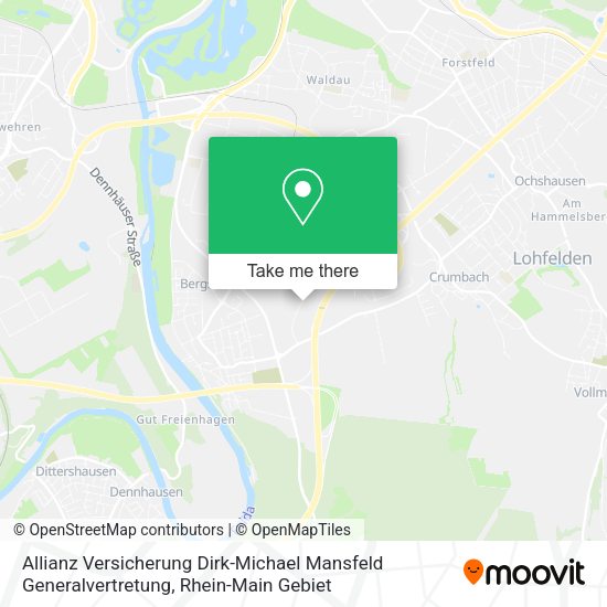 Карта Allianz Versicherung Dirk-Michael Mansfeld Generalvertretung