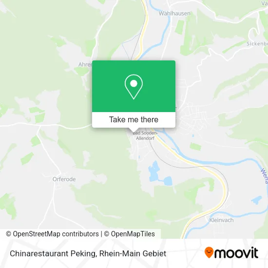 Карта Chinarestaurant Peking