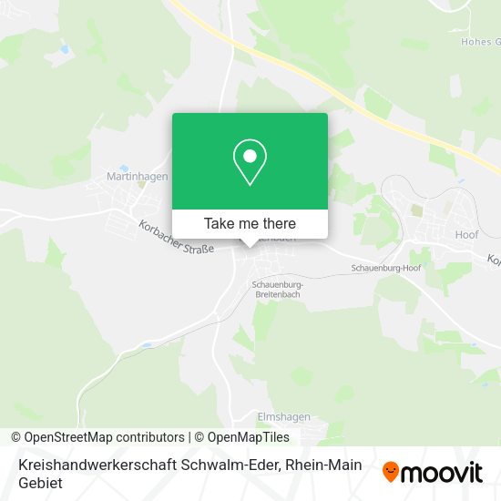 Карта Kreishandwerkerschaft Schwalm-Eder