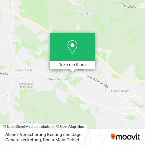 Карта Allianz Versicherung Kesting und Jäger Generalvertretung