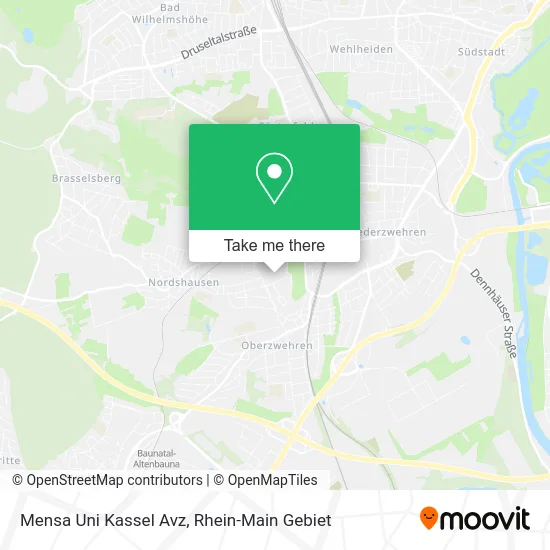 Карта Mensa Uni Kassel Avz