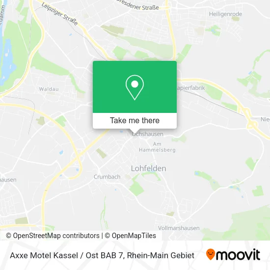 Карта Axxe Motel Kassel / Ost BAB 7