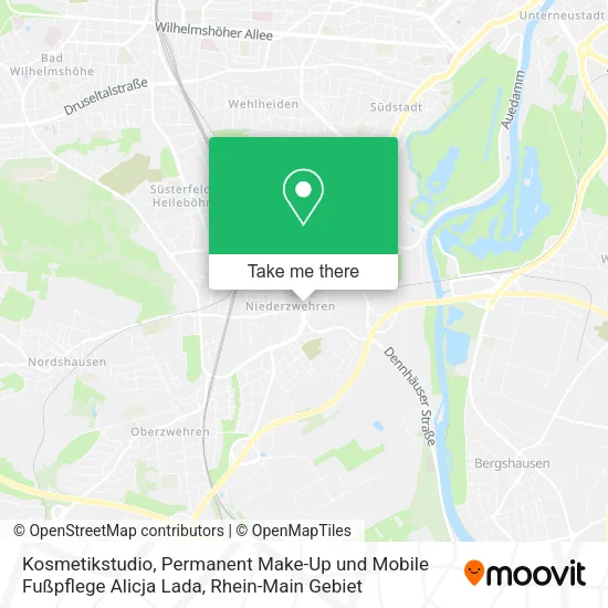 Карта Kosmetikstudio, Permanent Make-Up und Mobile Fußpflege Alicja Lada