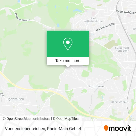 Карта Vondensiebenteichen