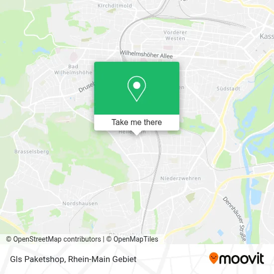 Gls Paketshop map